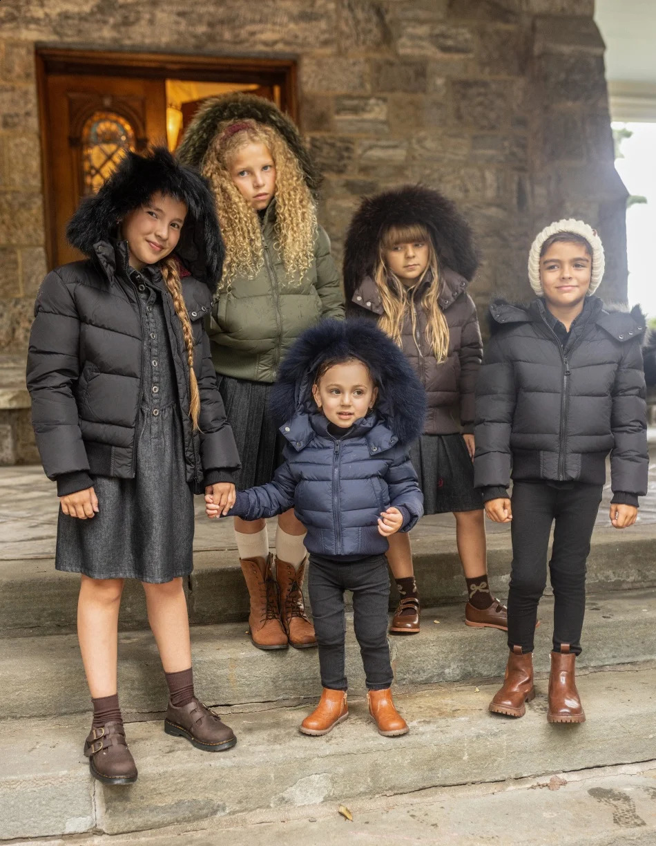 AP 2026 AW Winter down coat for kids High-quality white duck down coats waterproof fabric children outwear260916