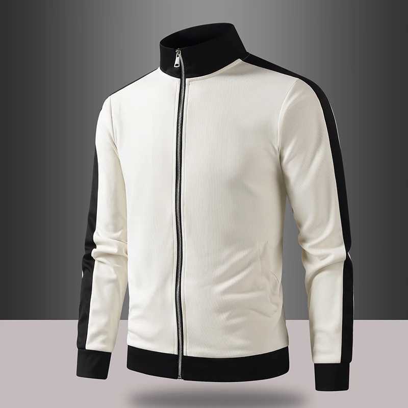 Spring Men Color Block Stand Collar Zip Up Track Jacket Casual Sports Strtwear High Quty Jackets Baseball Jersey Plus Size S260917QWTY