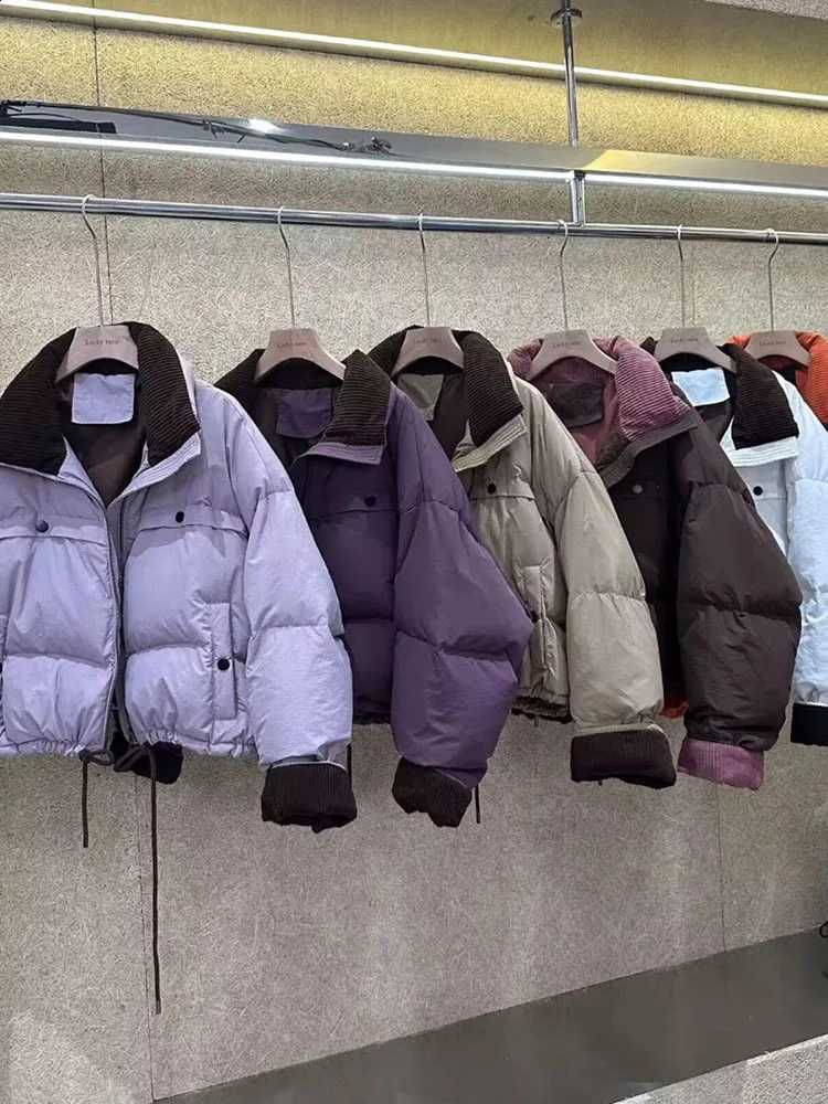 Korean Loose Warm Down Jackets Female Thicken Stand Collar Puffy Winter Coat For Women 2025 New Winter Parkas Coat Women H260917