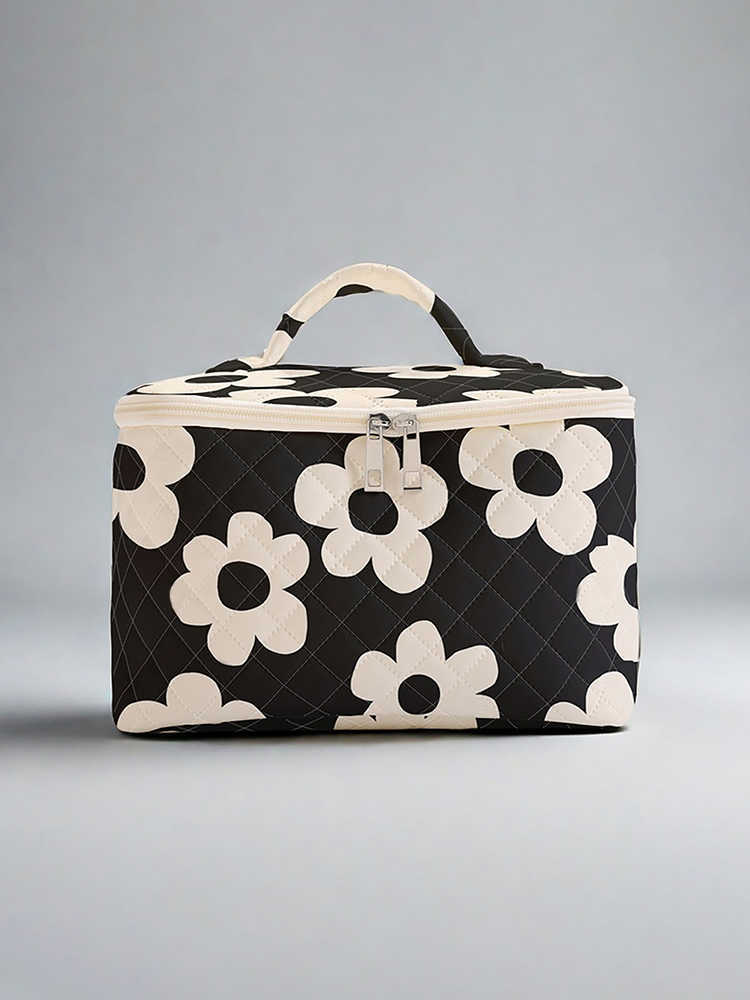 cosmetics 1pcPortabletravel with small yellow flower patterns large capacity travel storage bag cute and stylish makeup bagT260917