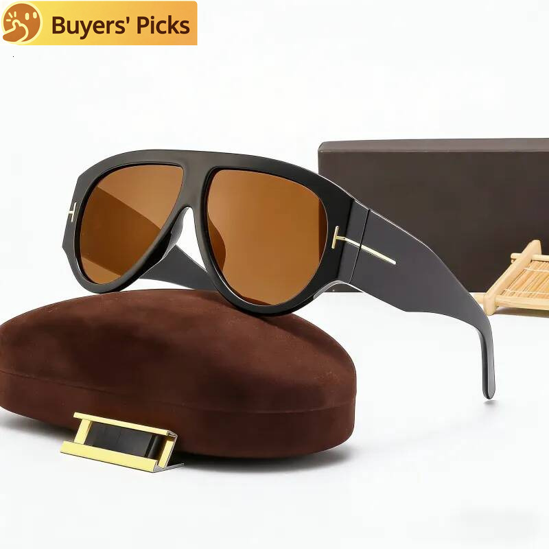 2026 Luxury designer sunglasses for Women Men High End Designer Large integrated Frames with polarized Lenses Premium Black glasses Gift Box Include