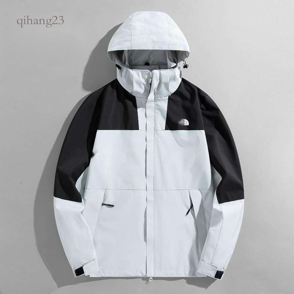 Norther Jacket Designer Men Color Blocking Splicing Waterproof Coat Lightweight Rain Jacket Hooded Outdoor Raincoat Hiking Windbreake Northness 1990