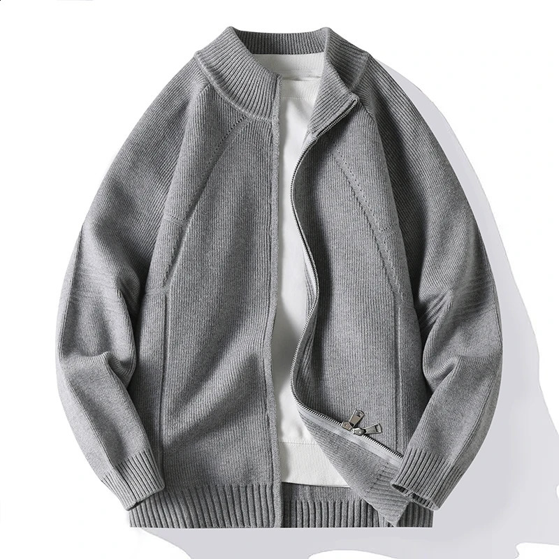 2026 Autumn Mens High Quality sweater Comfortable Versatile Solid Color Fashion Trend Casual Warm Loose Cardigan male M4XL 260915