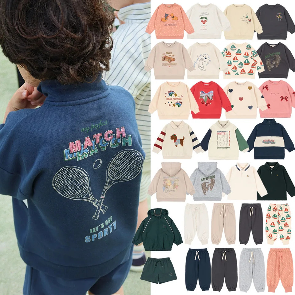2026 KS Autumn Baby Boys Sweatshirts Pullovers Pants Sets Kids Sun Protection Clothing Girls Cotton Sweatshirts Hoodies Trousers 260916