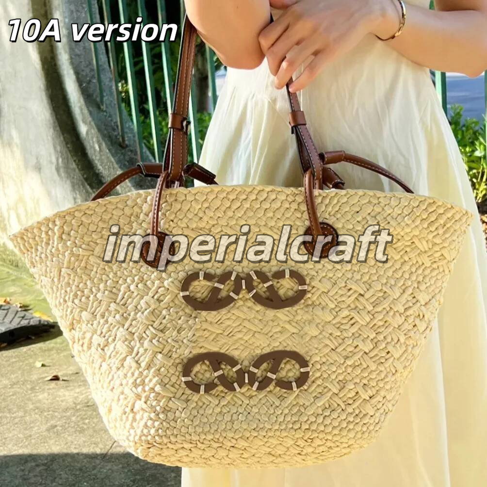2026 10A loeeswed Beach Bag Designer Bag loewseehandbagity Luxury Straw Basket High Quality Fashion Knitting Totes Classic Handbags Large Capacity p