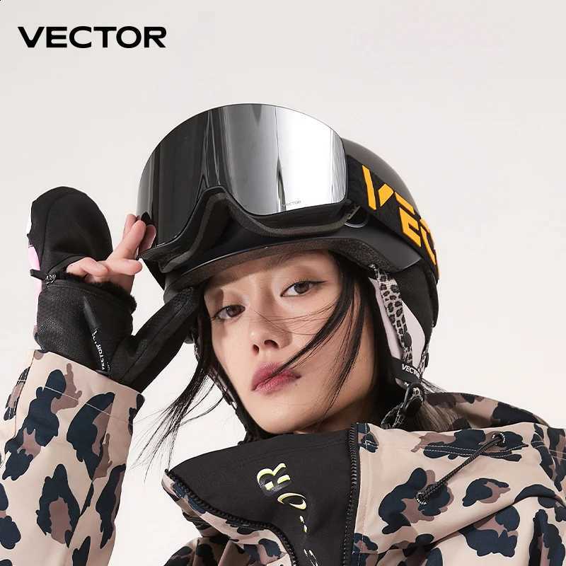 Anti Double Layer VECTOR Brand Fog Magnetic Absorption Cylindrical Ski Goggles UV400 Men Women Ski Glasses Snowboard POC Glasses N260916