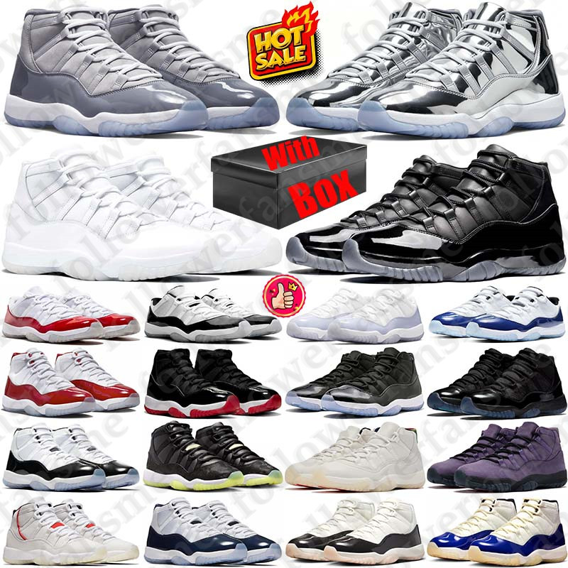 Free Shipping With Box Basketball 11 11s lows Shoes Designer Sport sneakers Gamma Blue for shoe mens womens Space Jam high UNC d h gate Cool Grey br