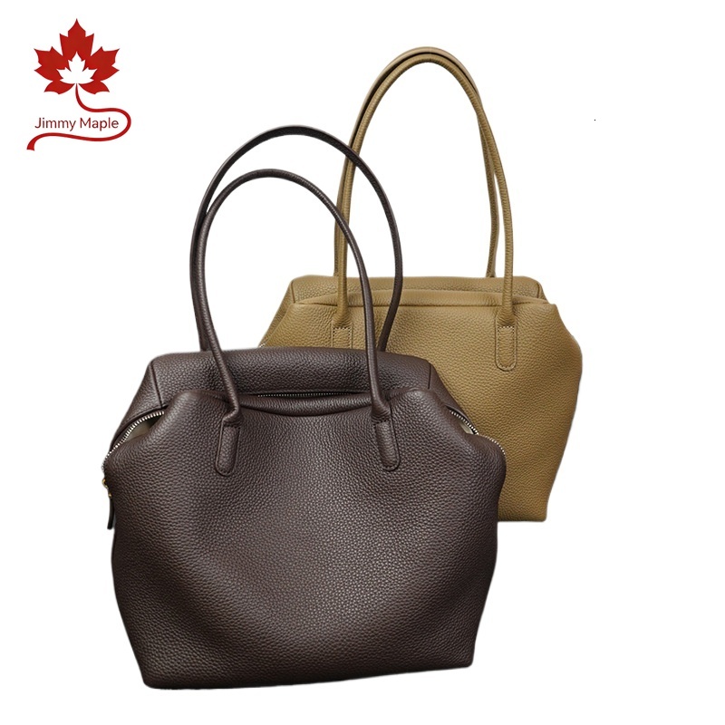 Hot Sale Luxury Premium Imported Cowhide Leather Women Travel Tote Minimalist Relaxed And Lazy Style Big Female Handbag Suotong260917