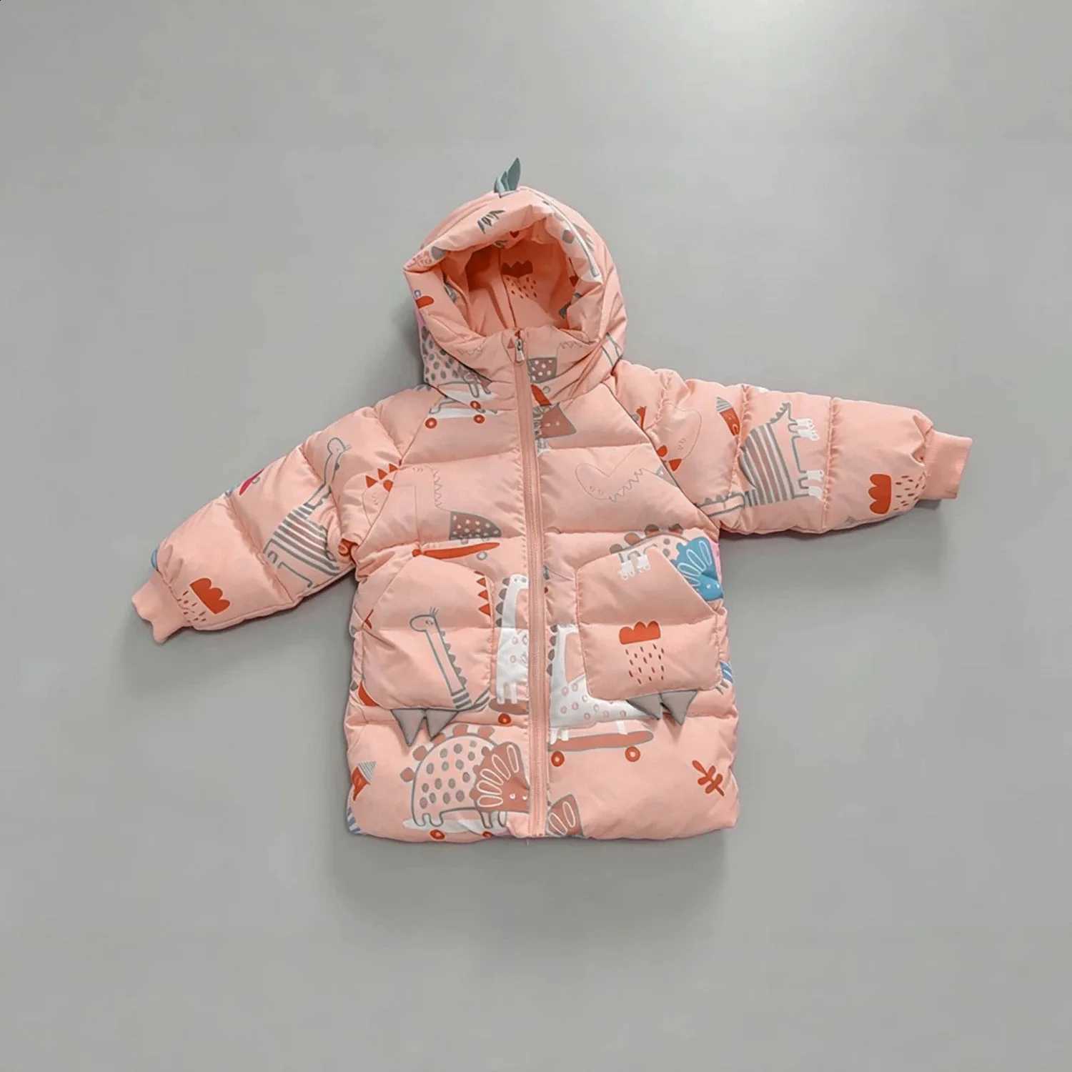 Winter Girls Boys Print ZOETOPKID Jackets Warmth Waterproof Child Long Down Coats Cartoon Kids Snow Outfits Baby Therme Parka J260917
