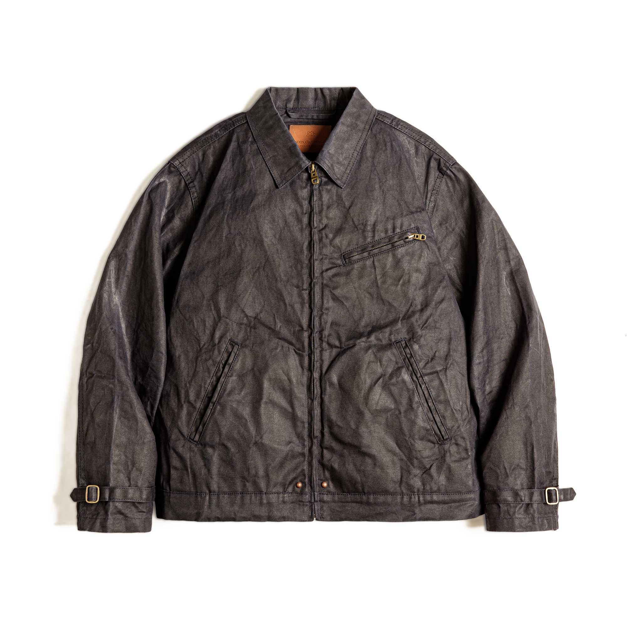 High quality Men's Vintage IV Oil Waxed Canvas Jacket Lapel Zipper Short Outerwear Classic Slim Fit for Men's Spring and Fall Jacket