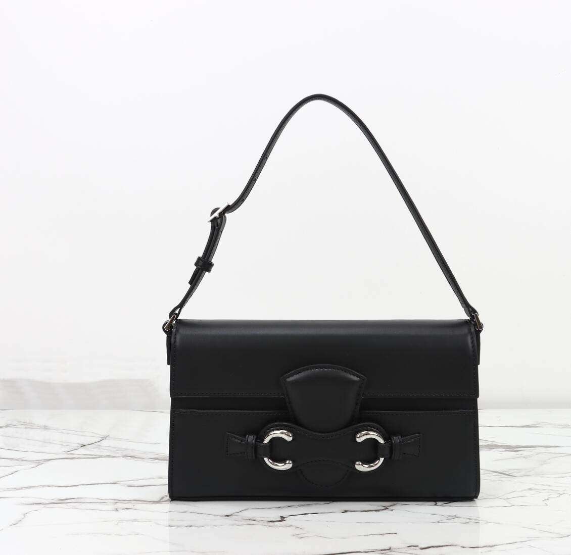 Designer Underarm bag Horsebit Ristretto shoulder bag women 10A top quality Genuine leather handbags luxury Daily versatile clutch tote Dinner bag w