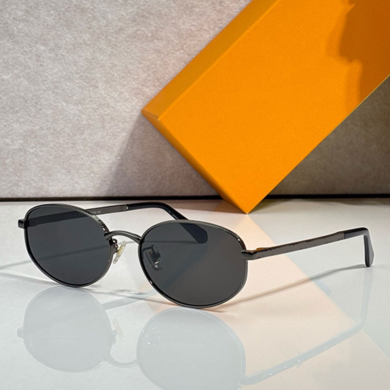 Pure Low Oval Sunglasses Z3622U Designer Women Eyewear Black Metal Frame Black Lens Simple Casual Men Glasses UV400 Protection