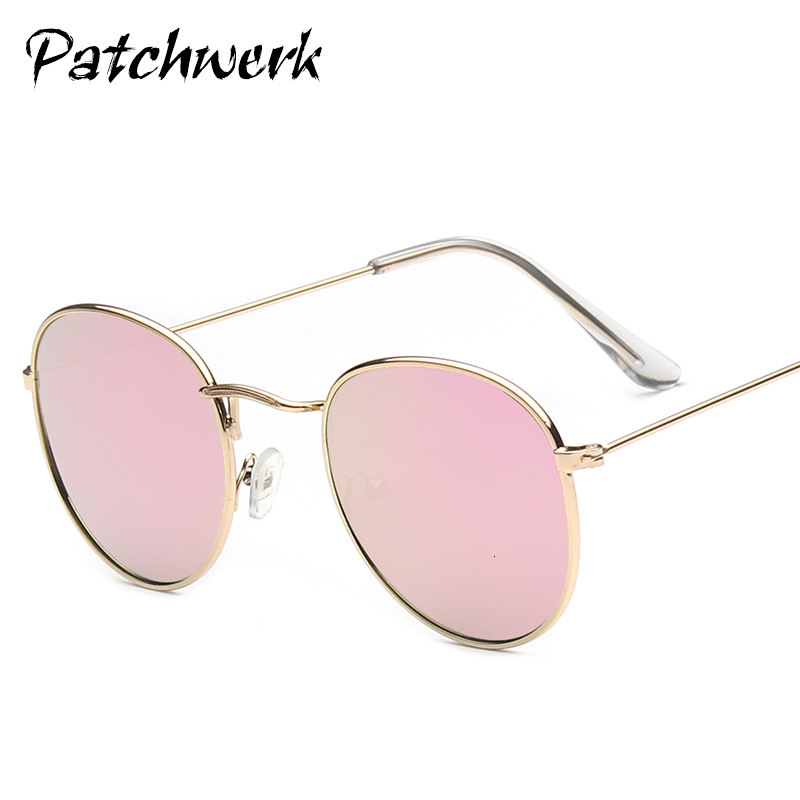 Brand Fashion Designer Sunglasses Retro Round Metal Trendy Personality Colorful Reflective Sunglasses European And American Eyewear Wholesale 3447 2