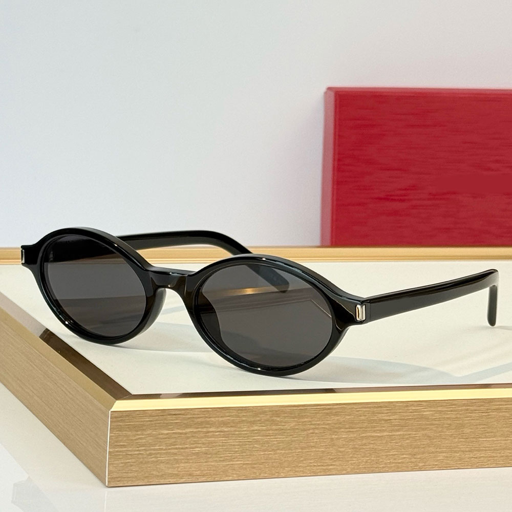 Womens Oval Sunglasses luxury designer mens sunglasses SL751 casual fashion classic brand sunglasses black lenses daily street photography style