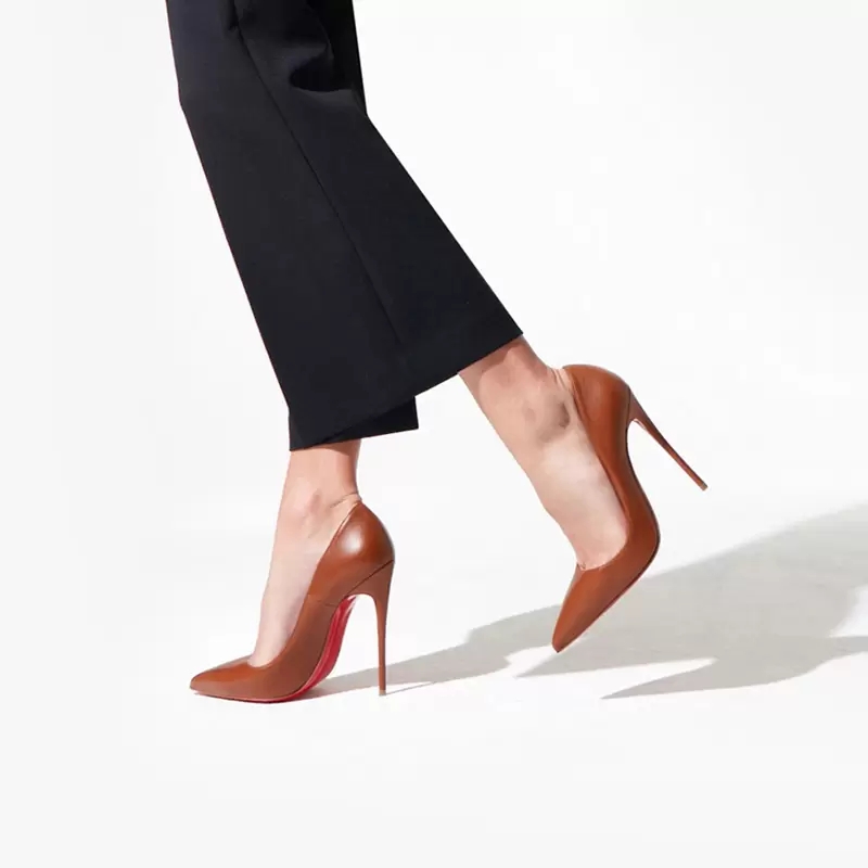 Fashion Summer Sandals Red Bottoms Pumps Luxury So Kate 120 mm Famous Women Pointed Toes Dark Brown Matte Leather Designer Lady Wedding Party High H