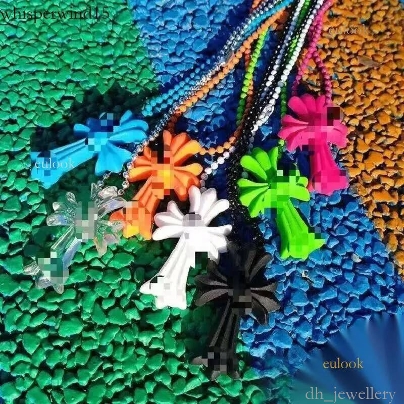 High Color Resin chrome Jewelry Designer cross Necklaces Vintage Chain Couples bullet Diamonds high quality Necklace popular c79