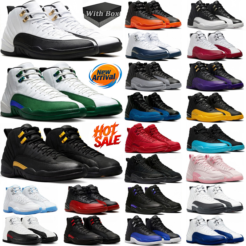 With Box Designer 12 12s Basketball shoes Men Women Bucks Bloodline Taxi French Blue Flu Game Cherry Playoffs Gym Red dh gates mens trainers sports