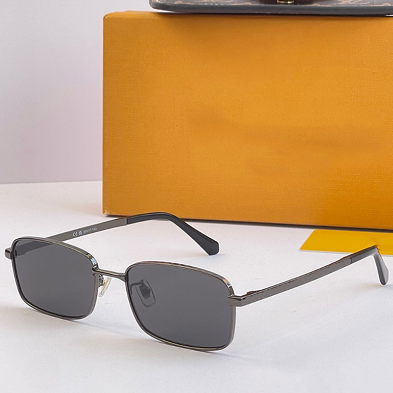 Pure Low Square Sunglasses Z3620U Designer Glasses Silver Metal Frame Black Lens Business Casual Men Eyewear UV400 Protection