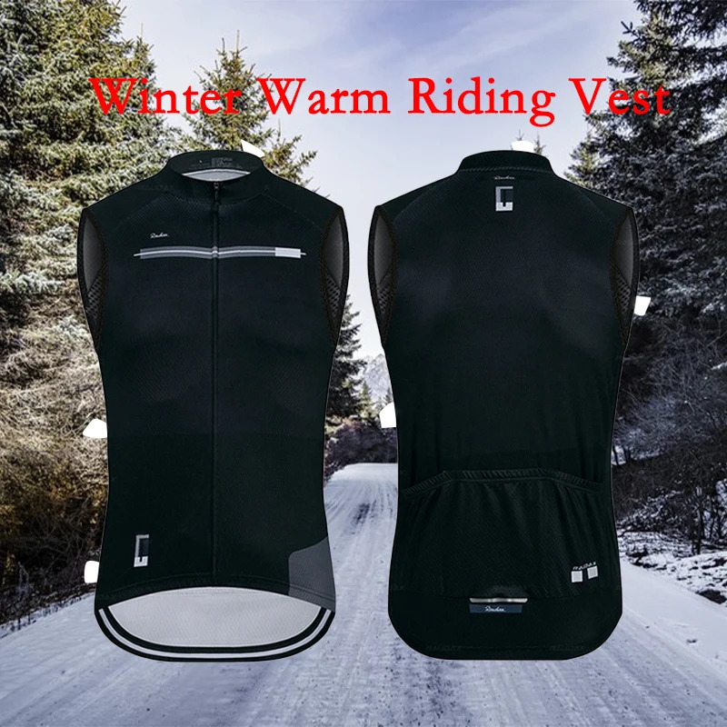 RAUDAX Men's Cycling Vest Road Cycling Warm Tank Top Winter Sleeveless Cycling Jacket Off Road Cycling Prevention Cold Tank Top 260916