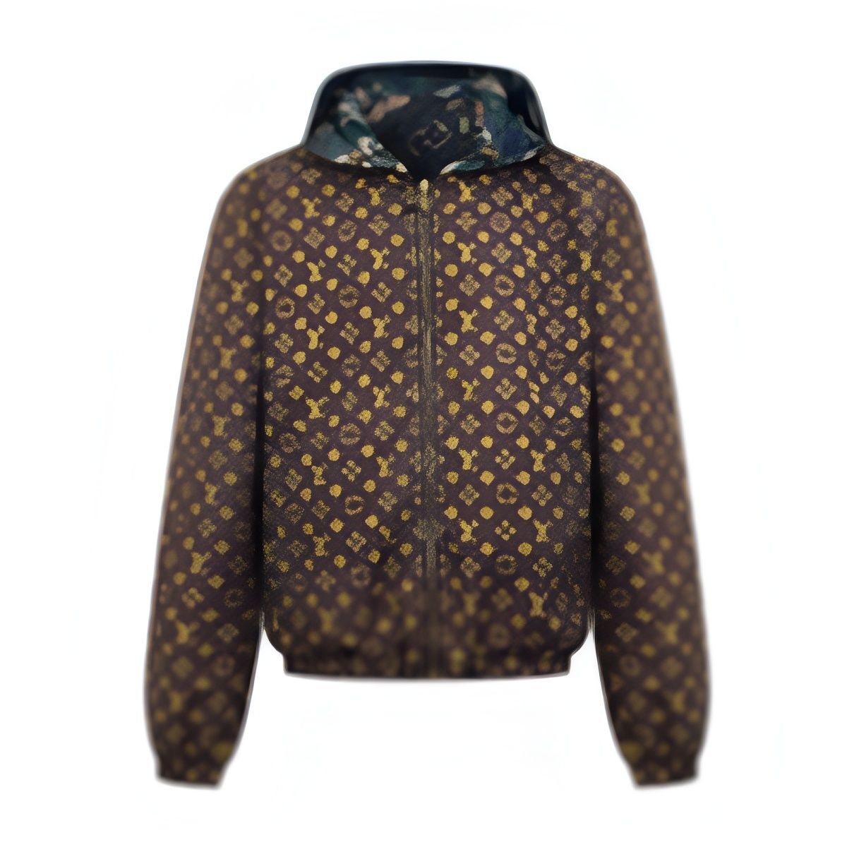 Designer 2026 Autumn/Winter New Collection: Camouflage Green And Monogrammed Double-Sided Jacket, Unisex Style 3e92