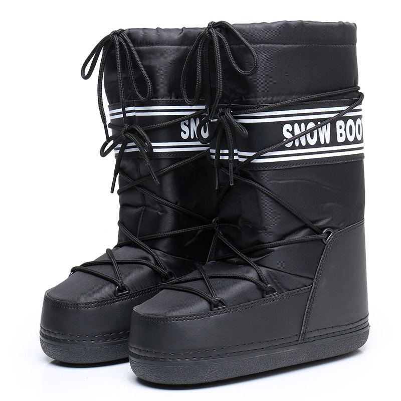 Fashion style the 2026 winter ski space fashionable round-toed mid-calf women's snow boots, thickened moon boots