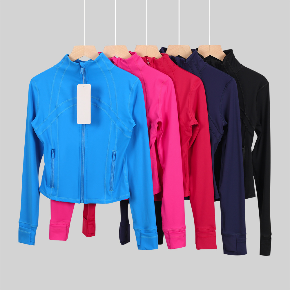 Designer Women Yoga Jacket Outerwear Sports Jacket Gym Tops Breathable High Elasticity Slim Fitting Yoga Coats Quick Dry Activewear Sportswear Fitne