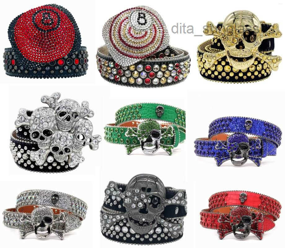 Best Belts Diamond Simon Designer Fashion For Men Women Shiny Belt Black On Blue White Multicolour With Bling Rhinestones Gift As2