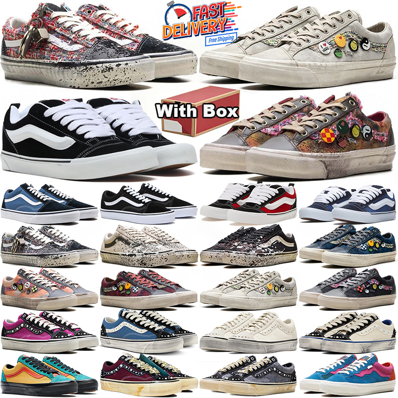 with box van old skools shoes knu designer pearlized sneakers pearl mens trainers women men outdoor sports sneaker runners casual walking jogging ho