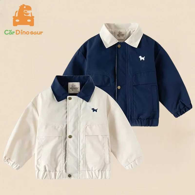 Spring Autumn 2025 New Fashion 2 3 4 5 6 7 8 Years Children Clothing Baby Tops Handsome Kids Boys Color Patchwork Cargo JacketsT260916