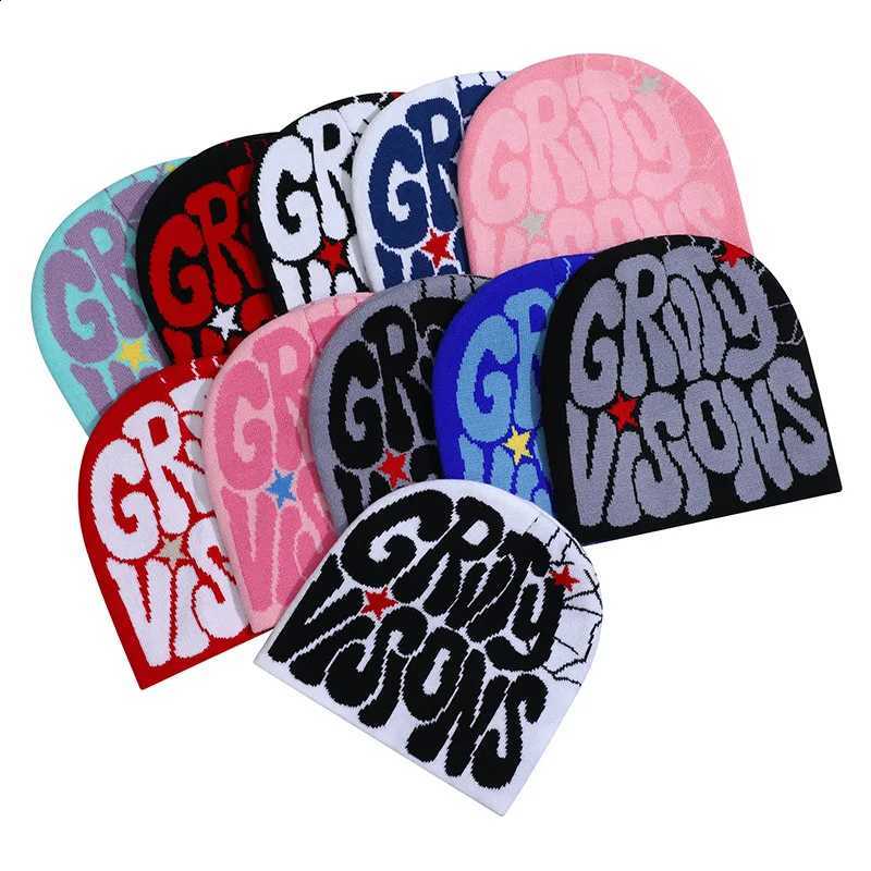 Beanie for Y2K Men Women Knitted Hat Winter Cap Gothic Spider Design Warm Casual Skullies Cold Weather Knit OutdoorT260916