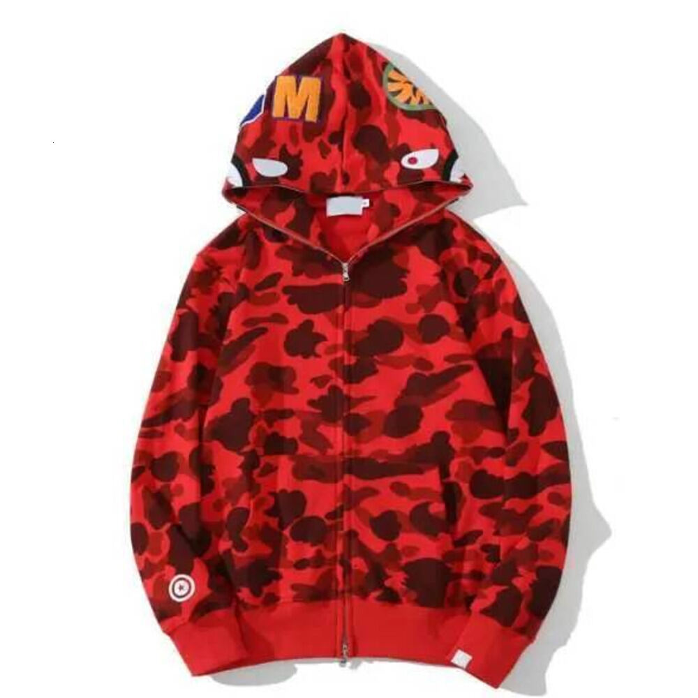 Bapeehooddie Designer Bathing Ape Hoodie Mens Fashion Baphoodie Jacket Man Shark Print Jacket Camouflage Bap Hooded Sweatshirt Street Wear Clothes C