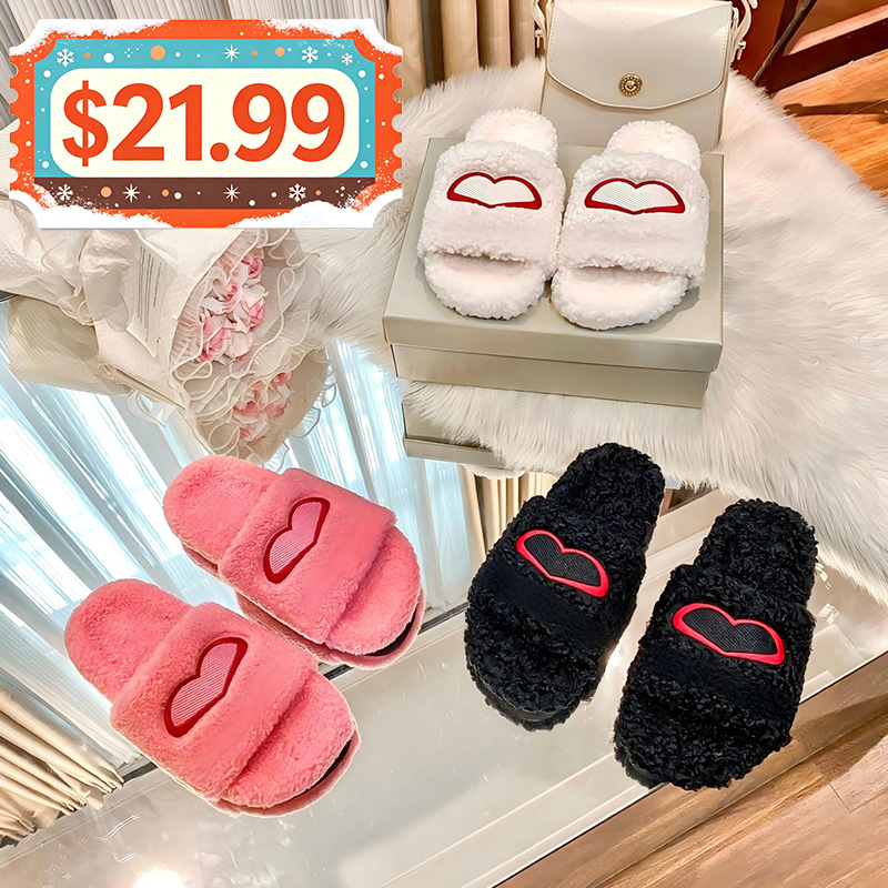 Designer Luxury Slides men women Slippers Ladies Wool Summer Fur Fluffy Furry Letters Sandals Comfortable Fuzzy Girl Flip Flop Slipper with dust bag