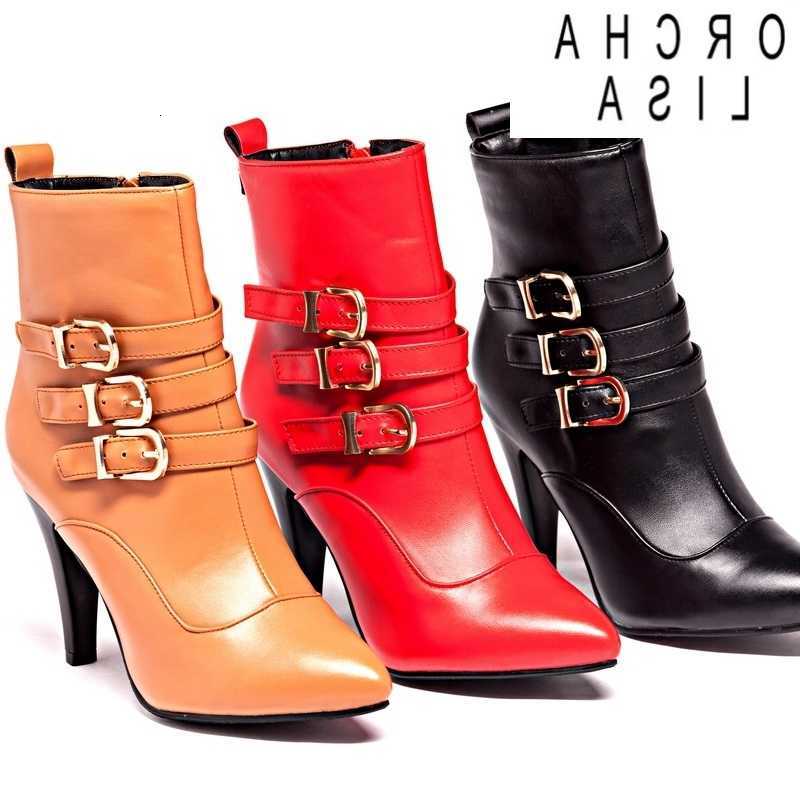 ORCHA LISA fa1 Boots Pointed Toe Thin High Heels Size 33-45 Black White Yellow S2680 D260917