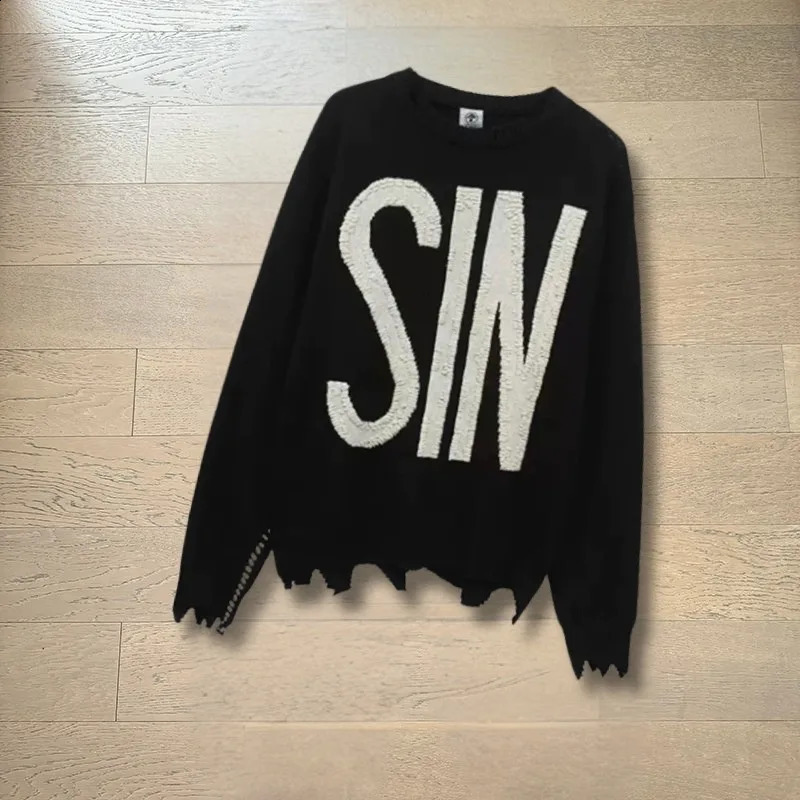2026ss SAINT Knitted Sweatshirts High Street Men Women Casual Loose Round Neck Hiphop Sweaters 260917