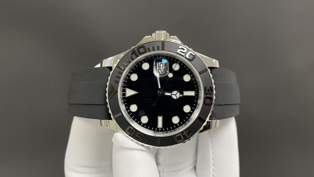 The latest version EWE manufacturer 3235 Yacht Prestige Series Model M226659 42mm Black dial Rubber bracelet Automatic mechanical men's watch