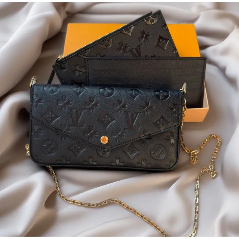 Luxurys Designer Tote Women Crossbody Genuine 2026 Leather fashion Purse Fashion Flower Lady 3in1 Chain Shoulder Bag ladies Handbag high quality