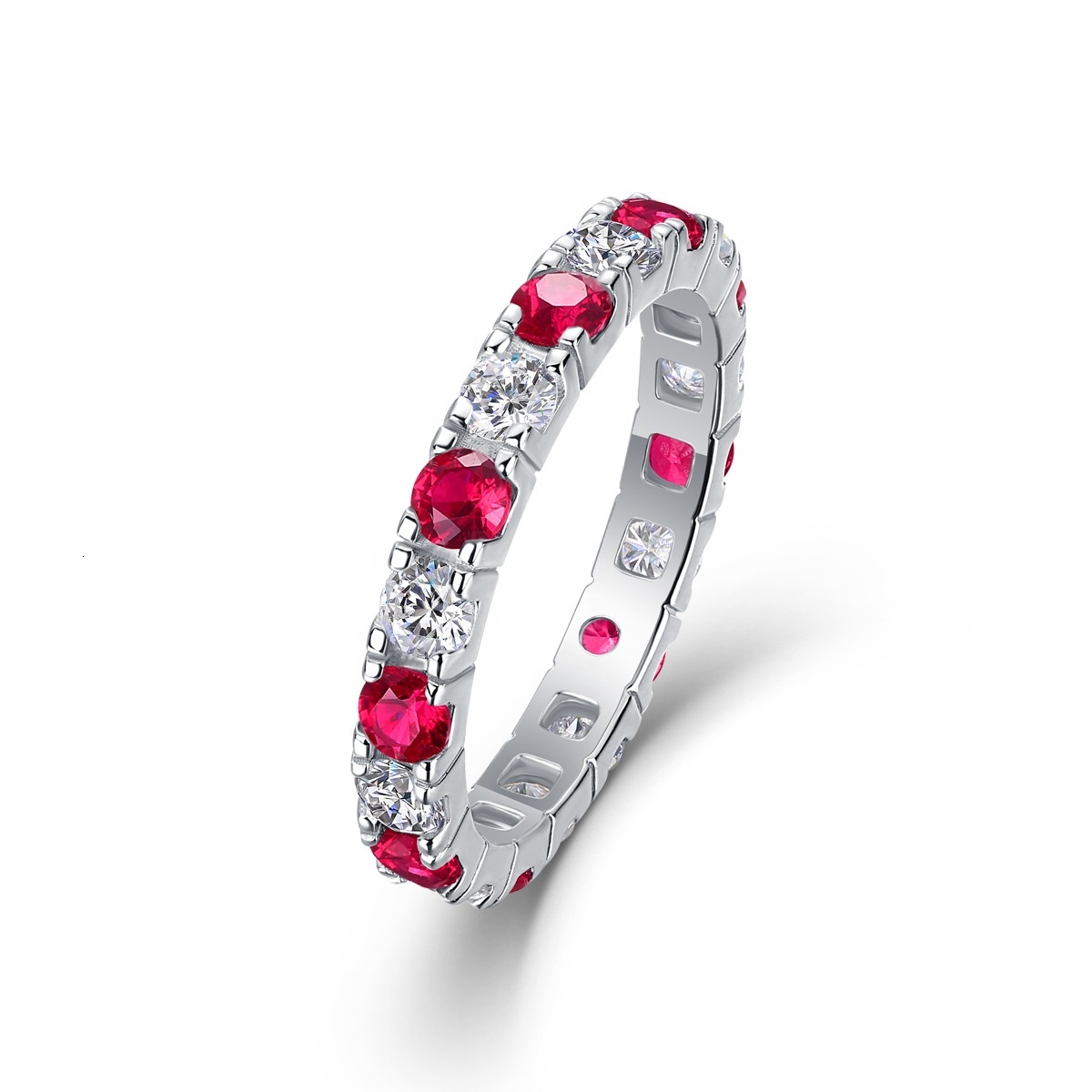 s womens green red sapphire hot selling new moissanite ring