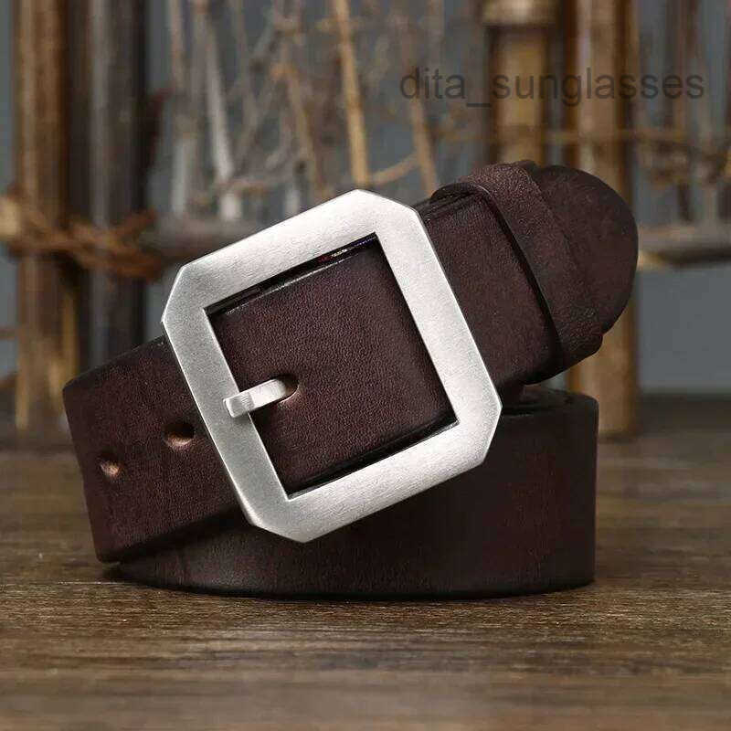 3.8CM Thick Cowhide Genuine Leather Casual Jeans Belt Men High Quality Stainless Steel Buckle Luxury Male Strap Cowboy Cintos 26Y0610