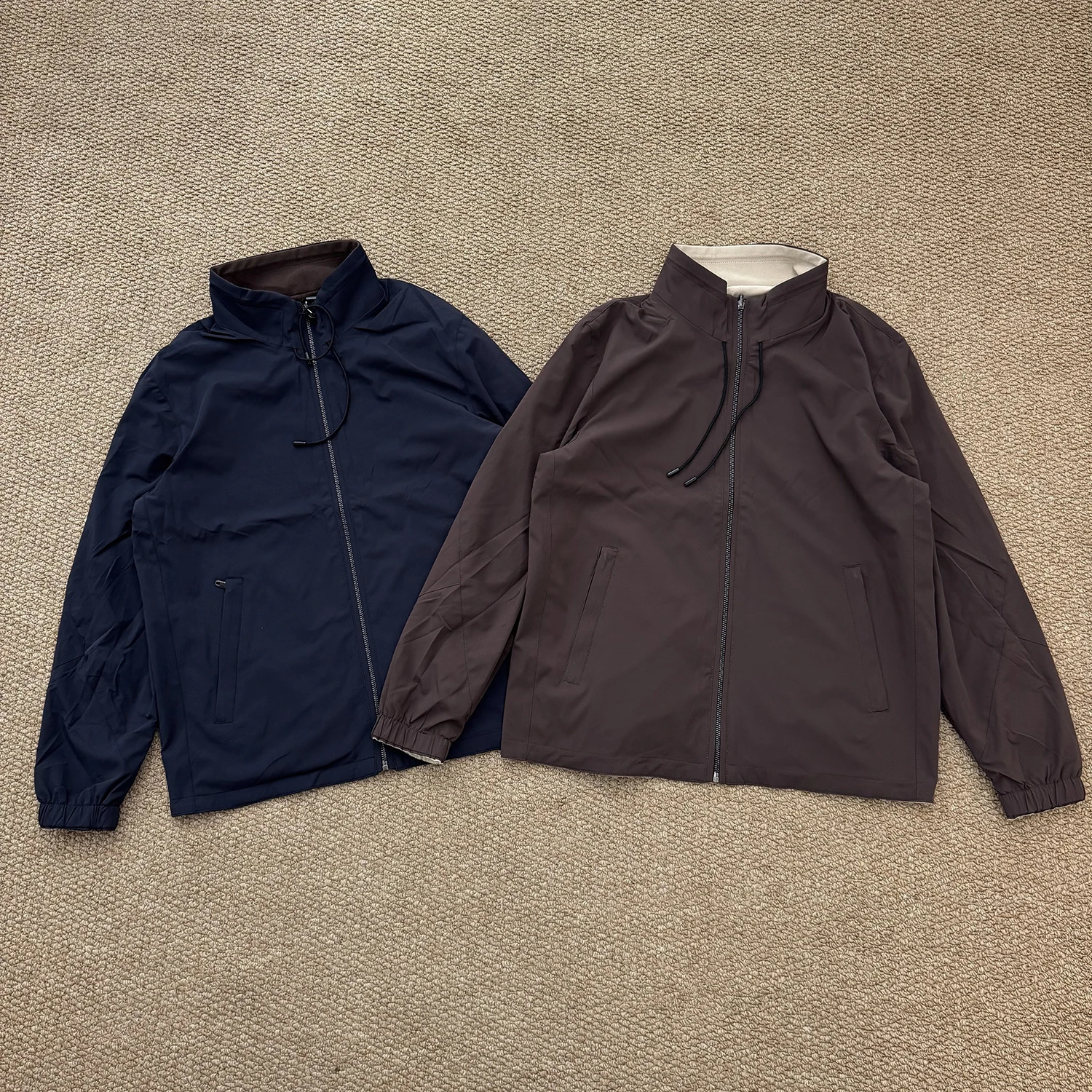 No Solid Color Light y Style Coats Double-sided Wear Inner Velvet Stand-up Winter Tops Casual Daily Jackets for Men 260916
