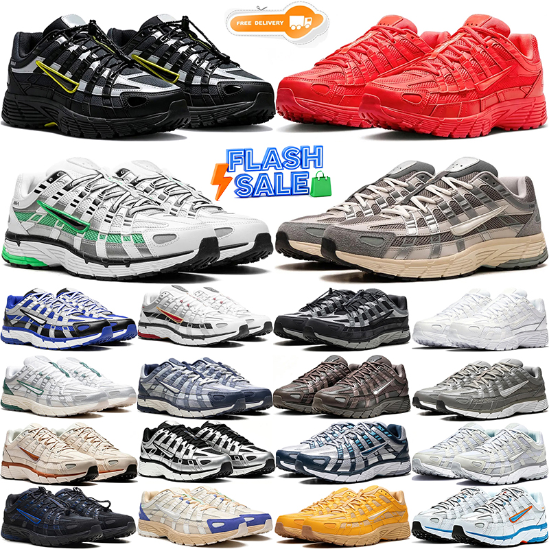 free shipping running shoes mens p6000 trainers men women p-6000 designer sneakers white black metallic silver p6000s comfortable breathable runner