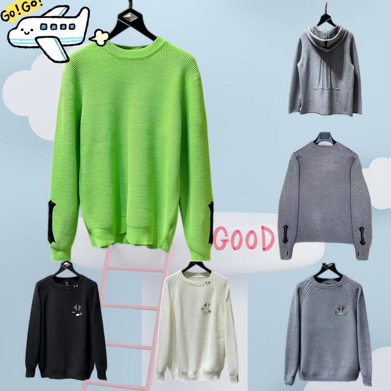 Men's chrome Sweaters Hoodie designer sweater Hoodie Pullover Sweaters Men Women Autumn Winter Business Casual Style Half Pull Jumper S-XL 677