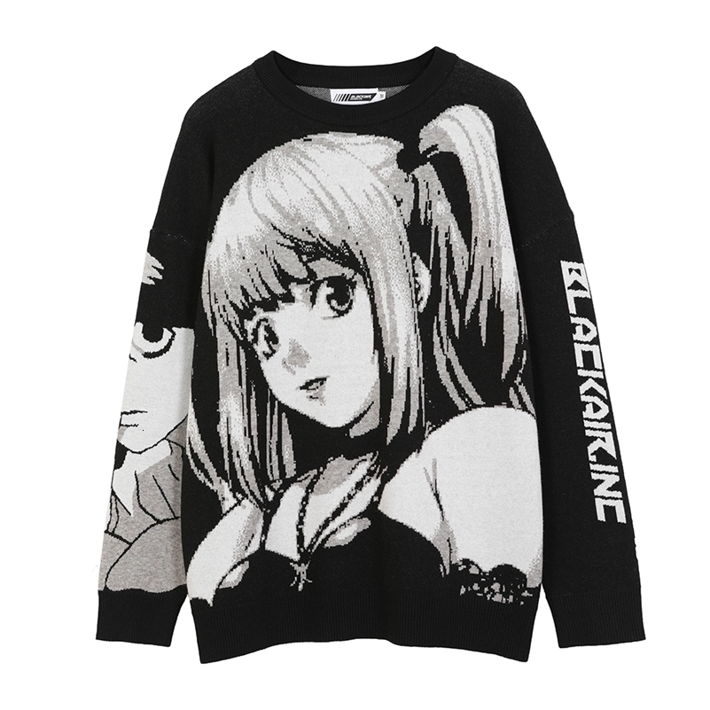 Anime Kawaii Winter Men Gothic Clothes Goth Man Sweater Men's Cartoon Women Tops Japanese Sweatshirt Male Streetwear Harajuku 260916ww