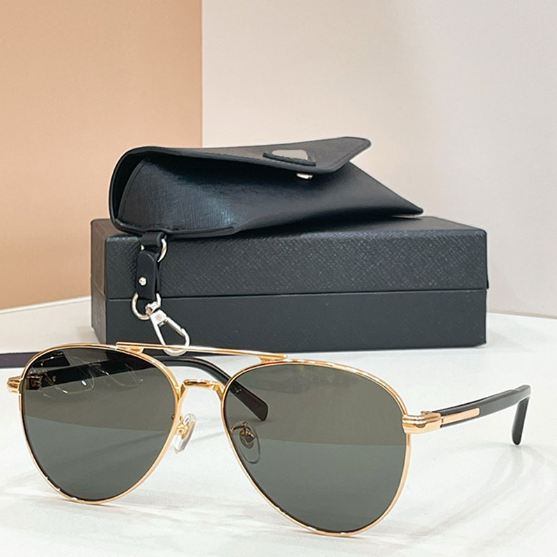 Mens Pilot Sunglasses A58 Gold Metal Splicing Plate Frame Fine Metal Double Bridge Design Designer Womens Glasses Driving Vacation UV400 Protection