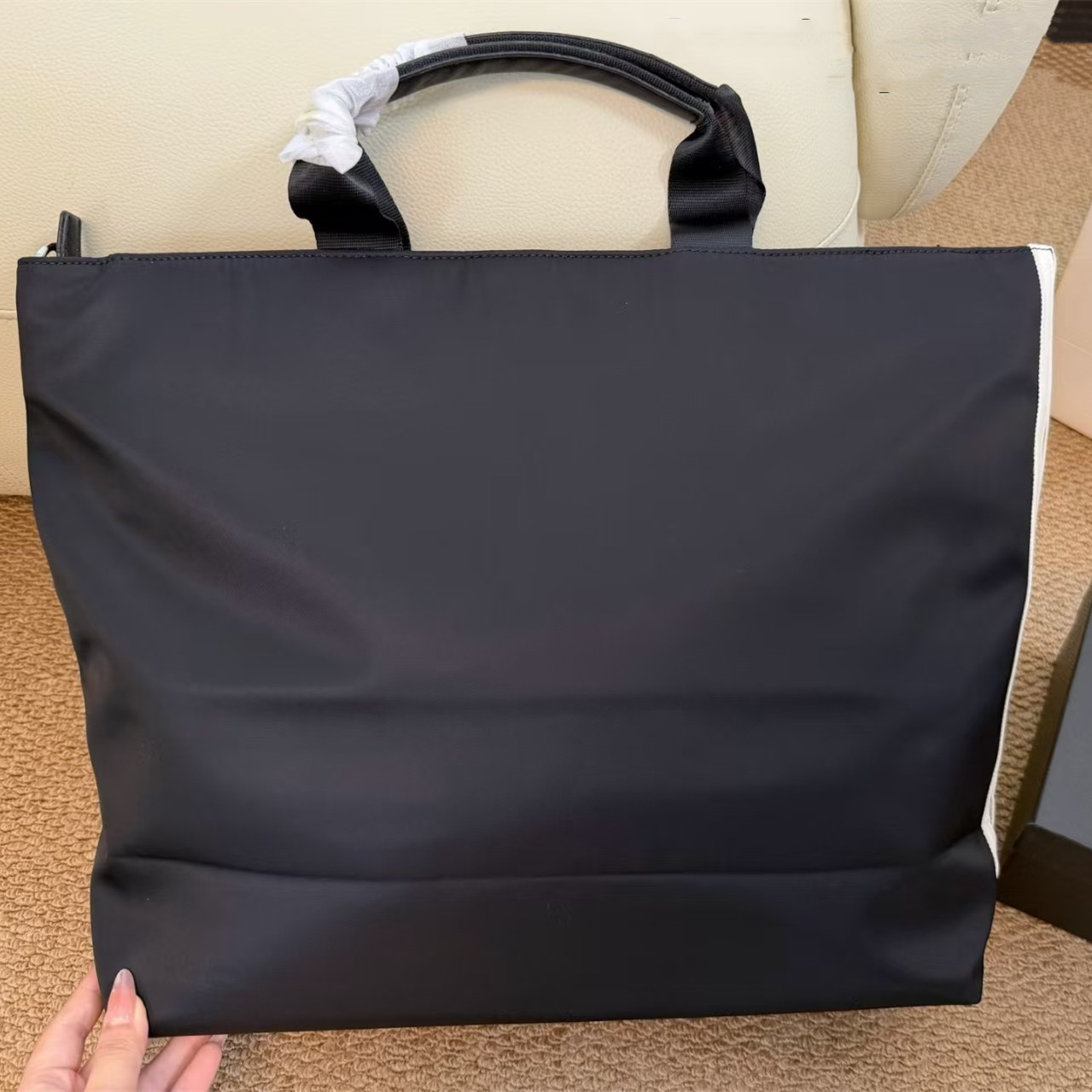luxury Designer bag 923 women's large capacity shopping bag black new Vintage Women's Tote Bag Versatile Commuter Shoulder Light Luxury Cr
