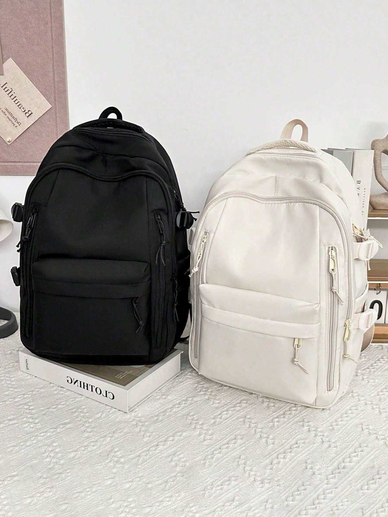Casual Fashionable and Lightweight Nylon Backpack Large Capacity Multi Compartment Student Bag Travel Bag Suitable for Daily UseT260917