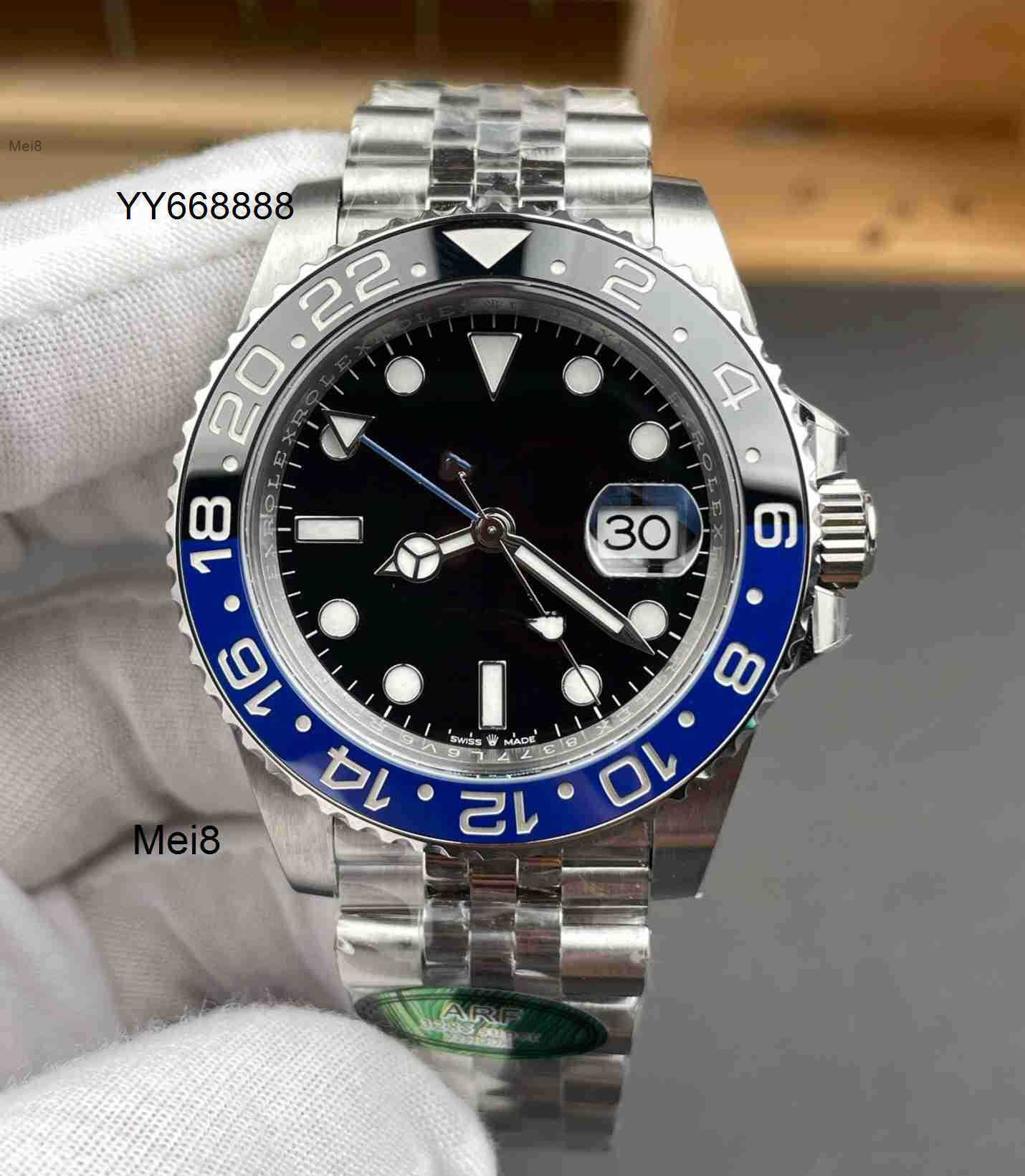 Mens watches high quality ARFFactory Rle Automatic Mechanical Watch Fully 40mm GMT all-in-one 3285 movement sapphire glass mirror 904L steel case st