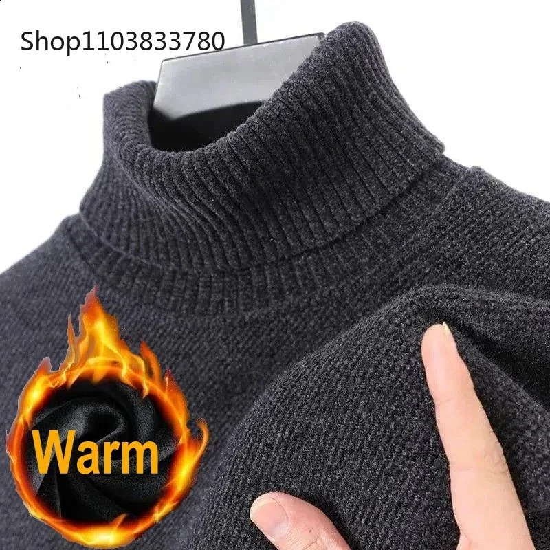 Men Turtleneck Sweater Casual Thick Men's Rollneck Knitted Sweater Warm Mens Jumper Woolen Sweater Male Outwear Knitwear 3XL 4XL 260917