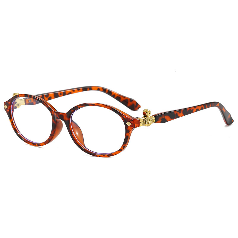 High-End Designer Sunglasses Internet Celebrity Tortoiseshell Tea Small Saturn Bookish Frame For Women Pure Desire Style Retro Literary Blue Light B