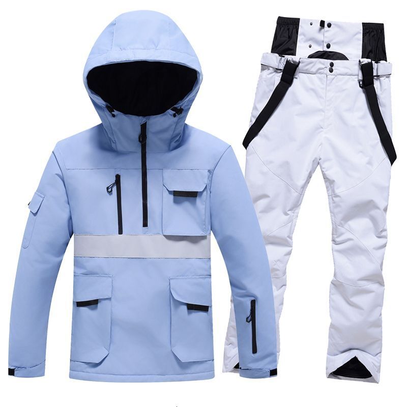 Women's Suit, Winter Single Double Board Windproof, Waterproof, Warm Outdoor Thickened Ski Jacket And Pants, Men's Padded Suit