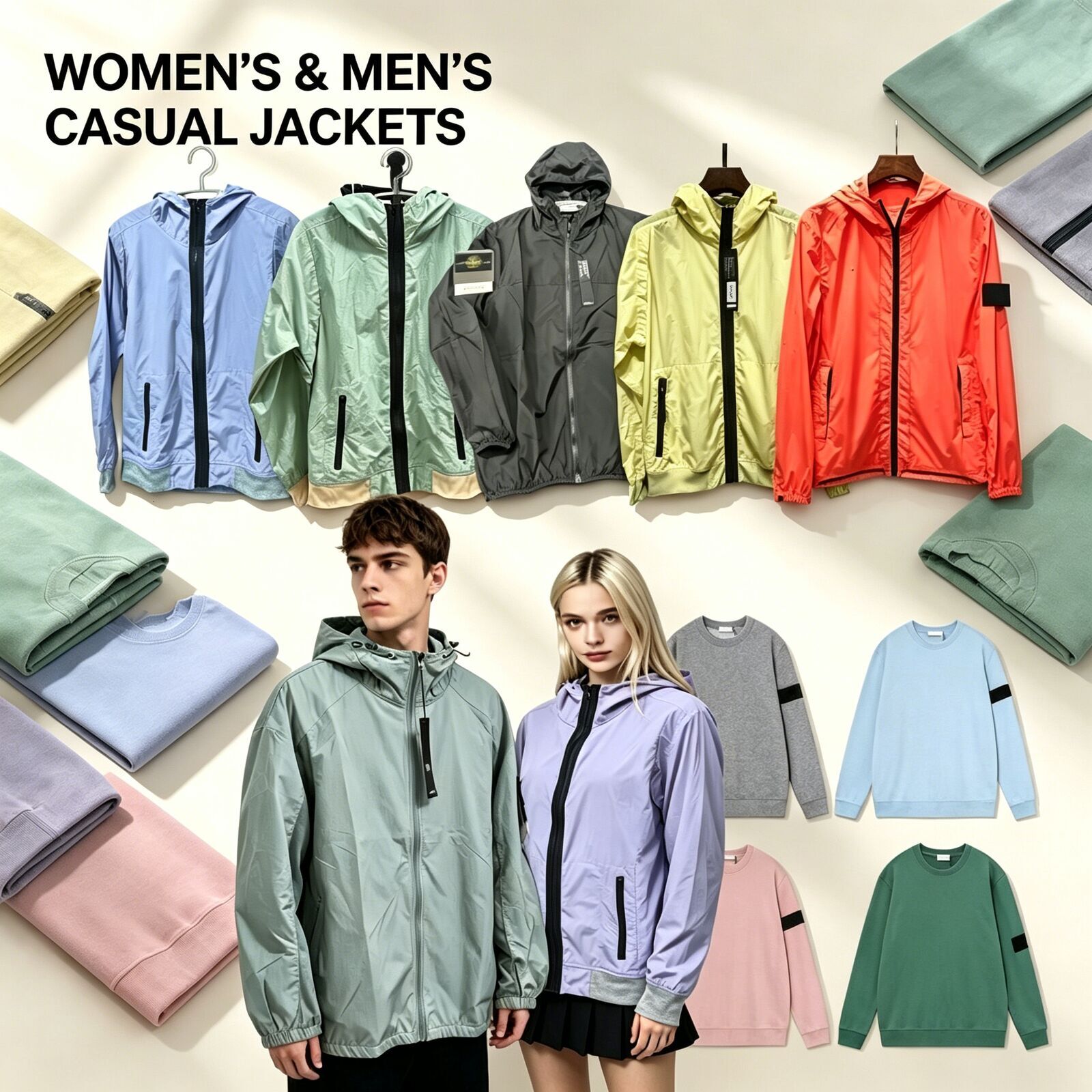 stones jacket Hoodies Designer Hoodie Sweatshirt T Shirt Men Cargo Pants Pull Pullover Tracksuit Stone Embroidered Badge Oversized Drop Shoulder
